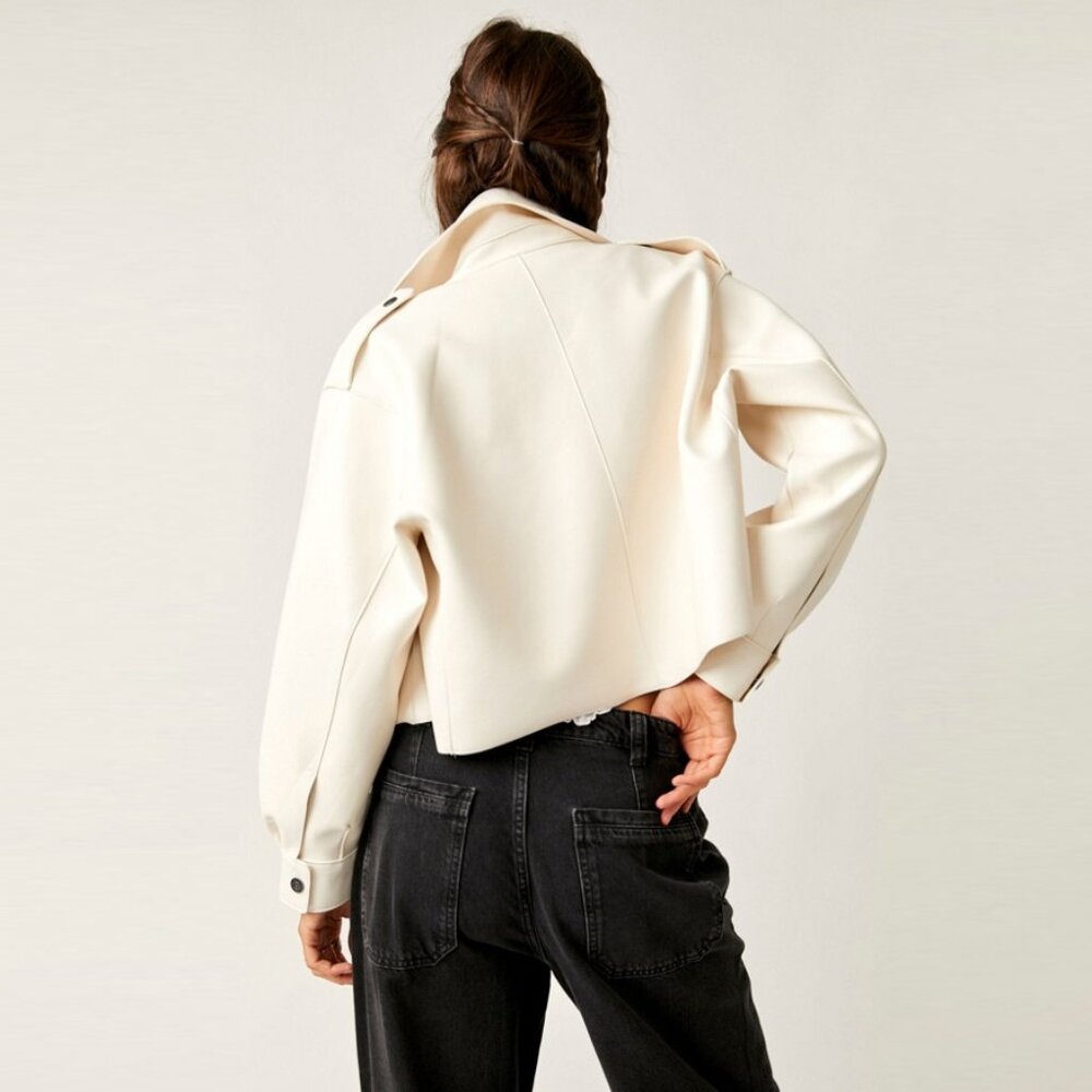 Free People Alexis Vegan Leather Jacket NWT - Picture 2 of 9